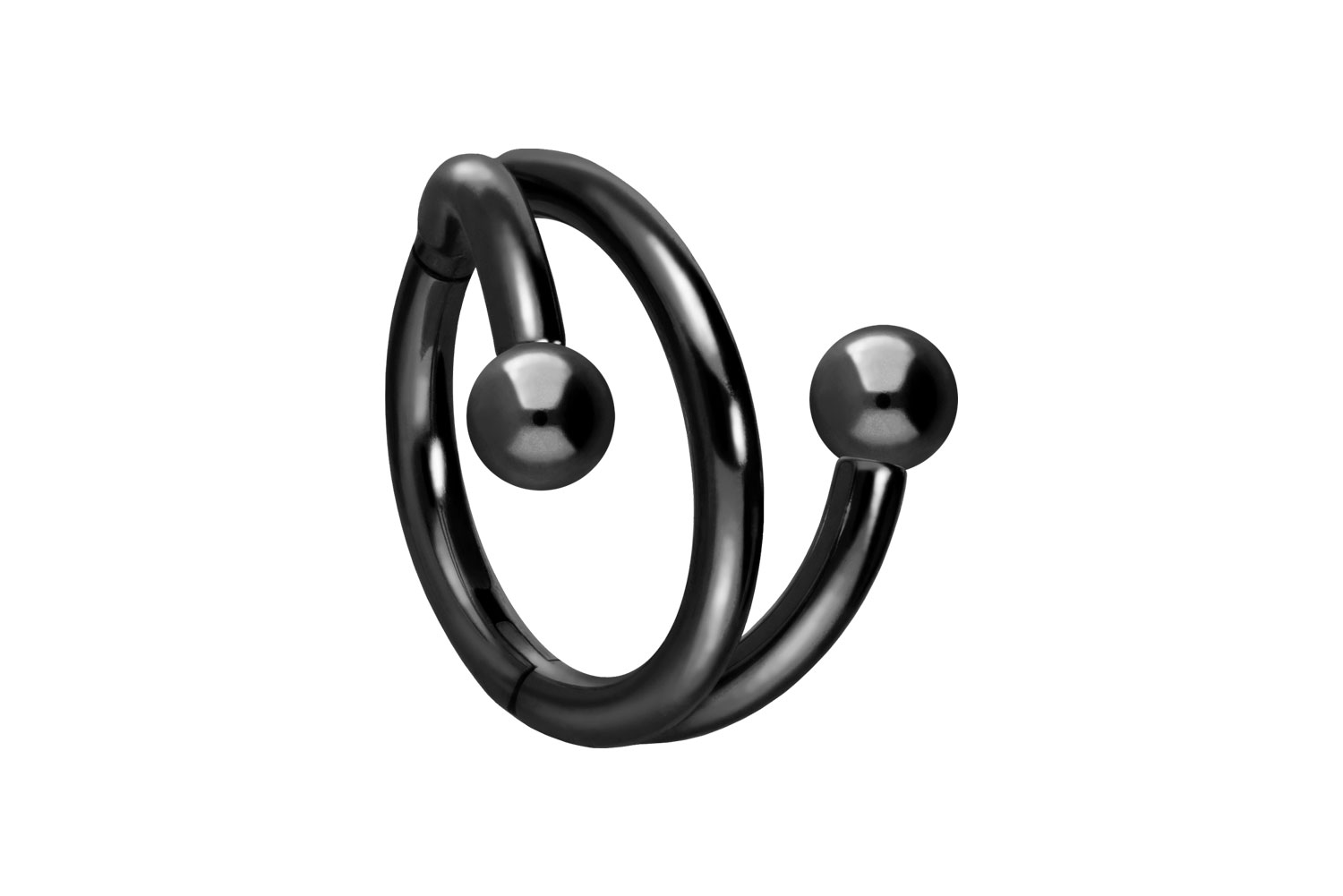 Titan Segmentring Clicker Piercing mit Innengewinde 3 RINGE + 2 KUGELN